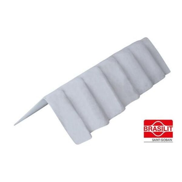 Cumeeira Shed Fibrocimento Direita 75º Cinza 110x30cm Brasilit