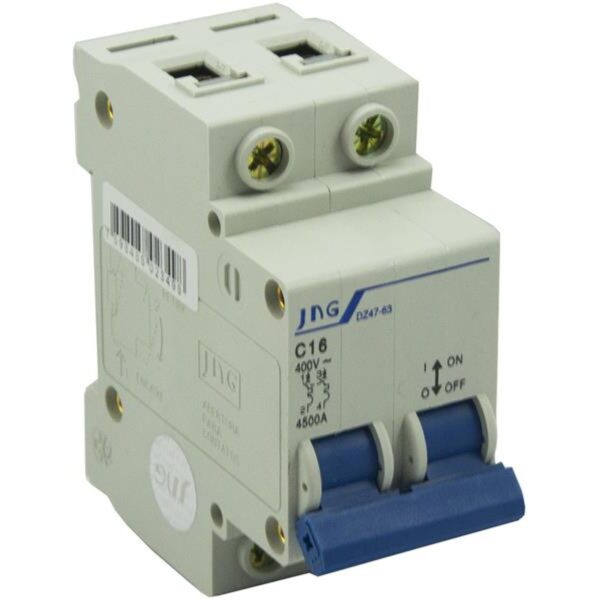 Mini Disjuntor Bipolar 16A Curva C JNG