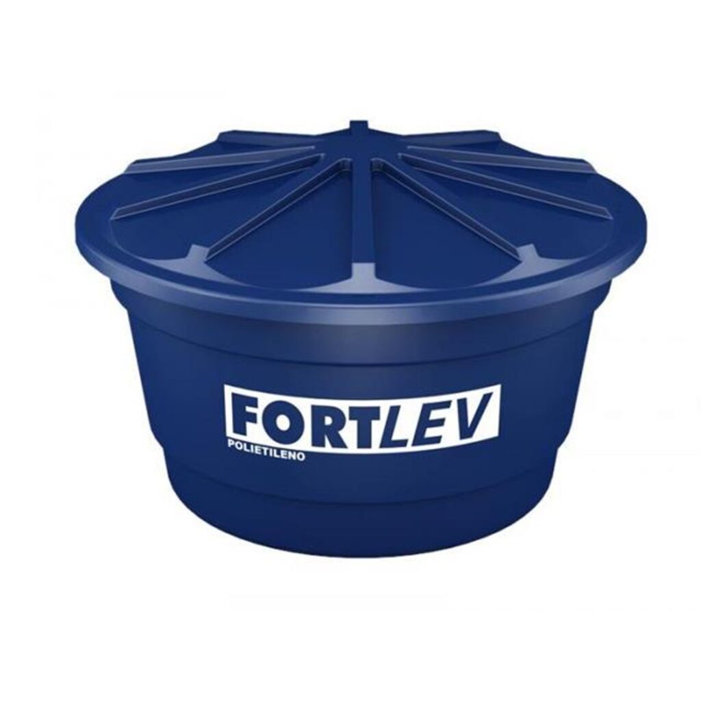 Caixa d’Água Polietileno com Tampa Azul 310L Fortlev