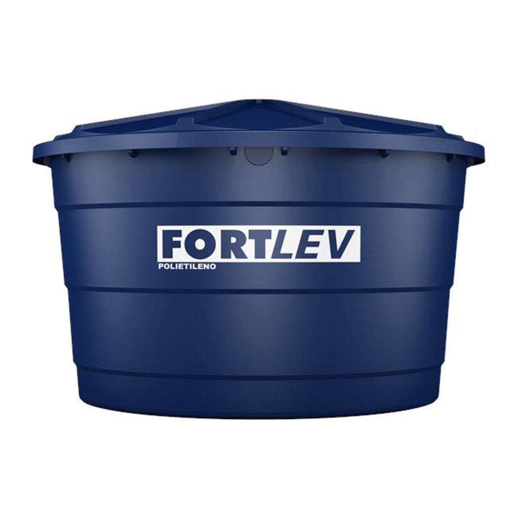 Caixa d’Água Polietileno com Tampa Azul 5000L Fortlev