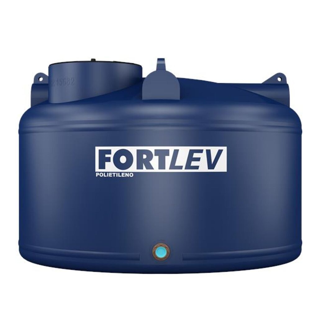 Caixa d’Água Polietileno Fortplus com Tampa Rosca Azul 5000L Fortlev