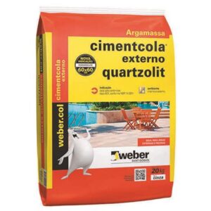 Argamassa Externa AC2 Cinza 20Kg Quartzolit
