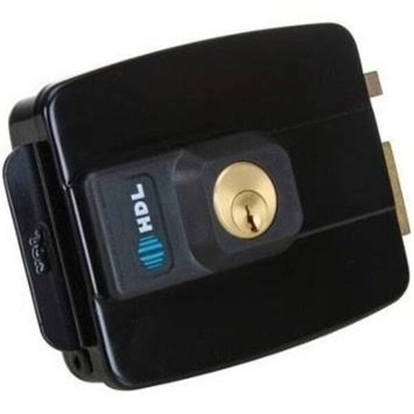 Fechadura Elétrica Dupla Fixa Abertura para Fora C90 12V Preta