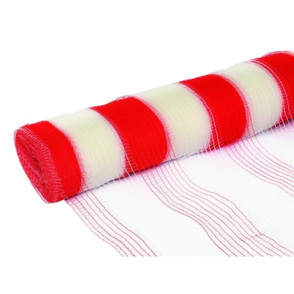 Tela de Sinalização Polietileno Laranja e Branca 1,2x50m Valeplast