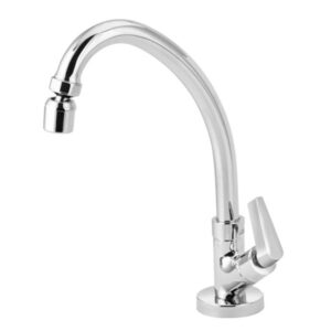 Torneira para Cozinha Mesa 1/4V Bica Média Cromado Clock 3159