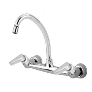 Misturador para Cozinha Parede 1/4V Cromado Clock 2161 com Articulador