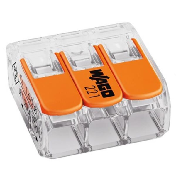 Conector de Emenda 3 Pólos até 4mm² 32A IP20 Wago