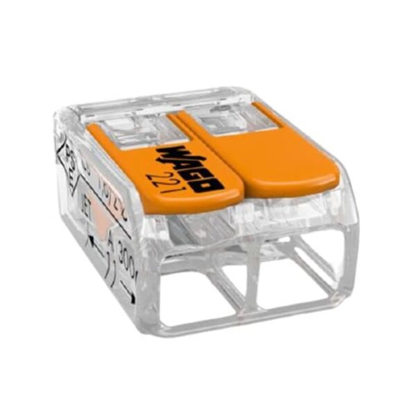 Conector Emenda 2 Pólos até 6mm² IP20 Wago