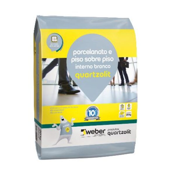 Argamassa Interna Piso S/ Piso Branca 20kg Quartzolit