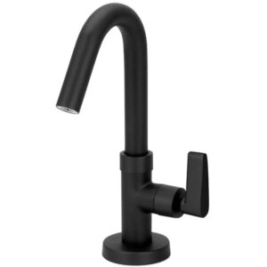 Torneira para Banheiro Mesa 1/4V Bica Média Preto Clock