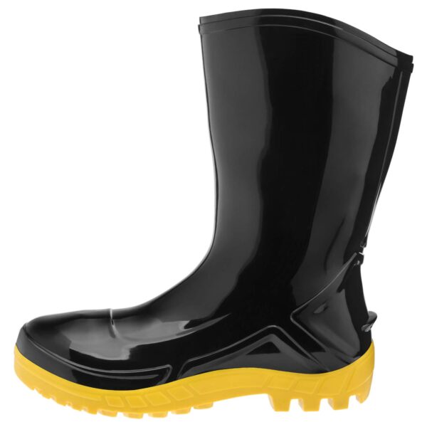 Bota PVC Amarela/Preta Sem Bico Cano Médio Vulcaflex