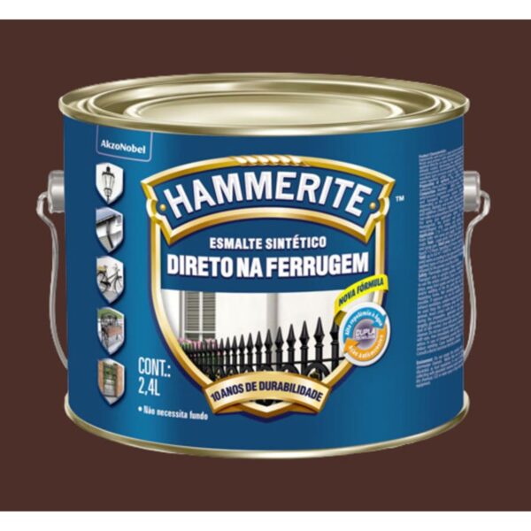 Esmalte Premium Sintético Brilhante Hammerite Marrom Coral