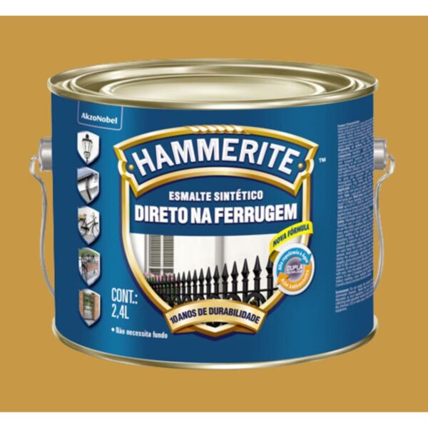 Esmalte Premium Sintético Brilhante Hammerite Ouro Coral