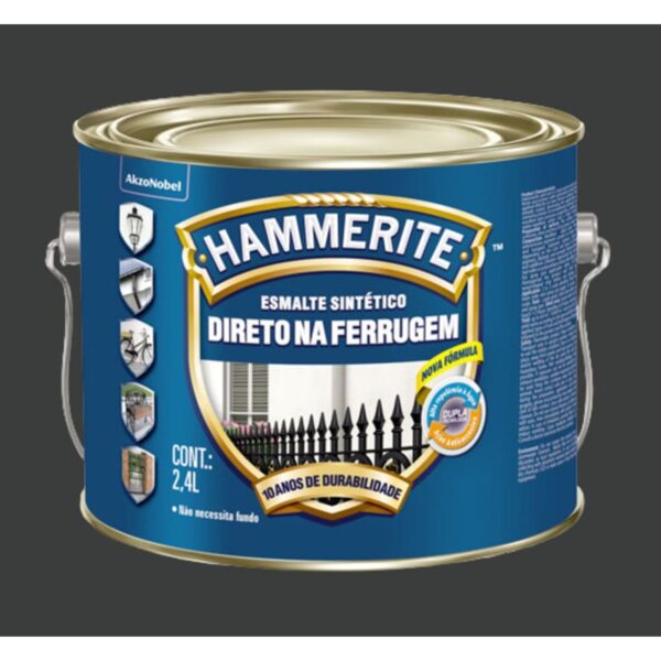 Esmalte Premium Sintético Brilhante Hammerite Preto Coral