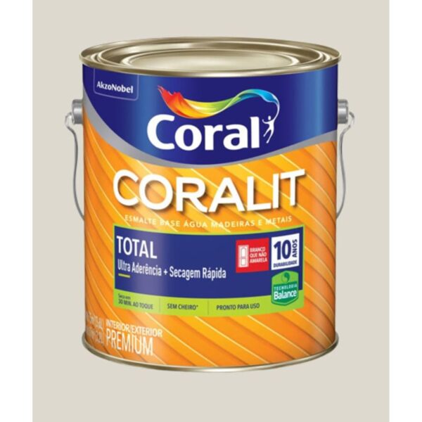 Esmalte Premium Base Água Acetinado Coralit 3,6L Coral