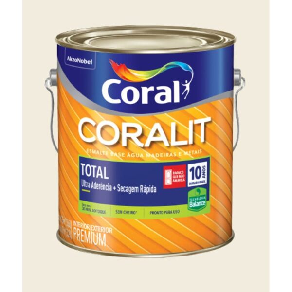 Esmalte Premium Base Água Brilhante Coralit 3,6L Coral