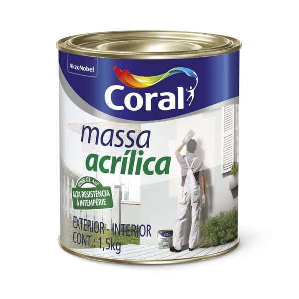 Massa Acrílica 1,5Kg Coral