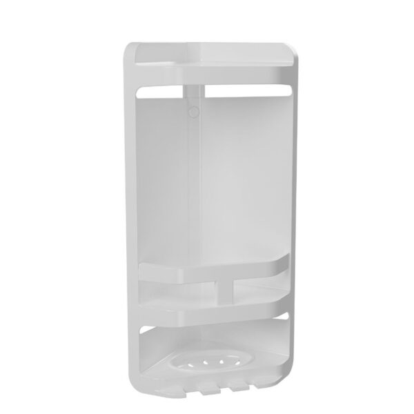 Cantoneira para Banheiro Plástica com 3 Vãos Branca 21cm