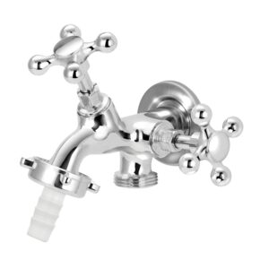 Torneira Tanque/Jardim e Máquina com 2 Saídas Parede Bica Curta Bognar