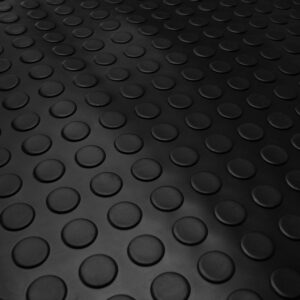 Piso Laminado PVC Moeda Preto 2mm 130x100cm Kapazi