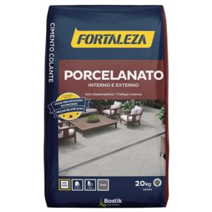 Argamassa Interna/Externa Porcelanato Cinza 20kg Fortaleza