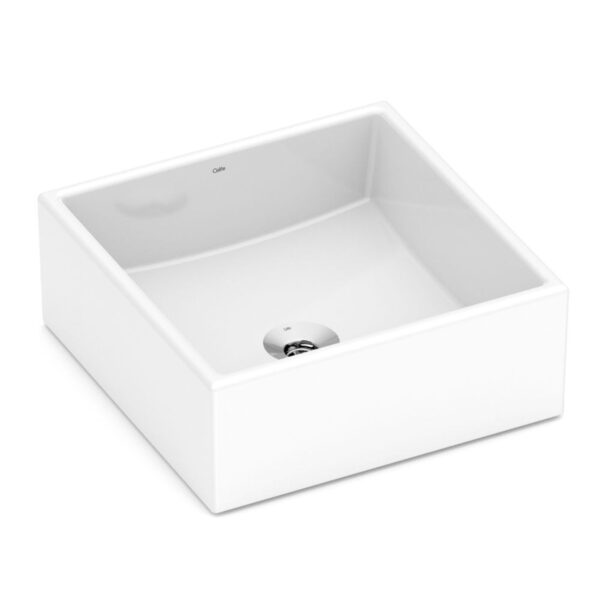 Cuba de Apoio Louça Quadrada Q5 Basic Branca 35x35cm Celite