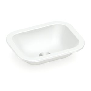 Cuba de Sobrepor Louça Retangular Branca 39x31cm Celite