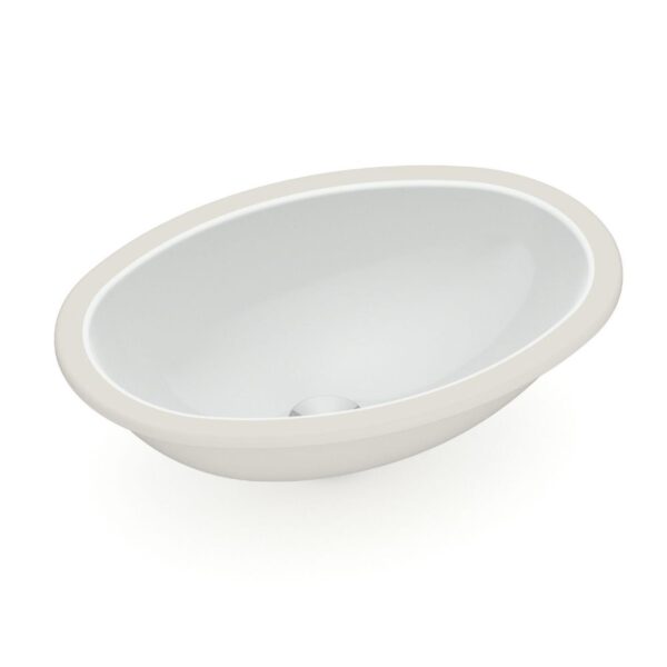 Cuba de Embutir Louça Oval Branca 49,5×33,5cm Celite