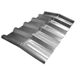 Cumeeira Trapezoidal Metálica Galvalume Cinza TR25 60x40cm Calhaforte