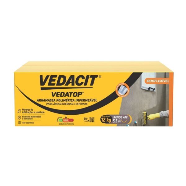 Argamassa Polimérica Impermeabilizante Vedatop 12Kg Vedacit