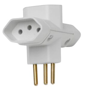 Plugue Benjamim com 3 Tomadas 2P+T 10A 250V Ilumi