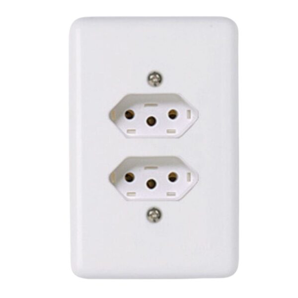 Conjunto 2 Tomadas 2P+T 10A 4×2 Stylus Ilumi