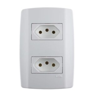 Conjunto 2 Tomadas 2P+T 20A 4×2 Slim Ilumi