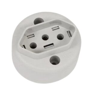 Conjunto Tomada 2P+T 10A Redondo Ilumi