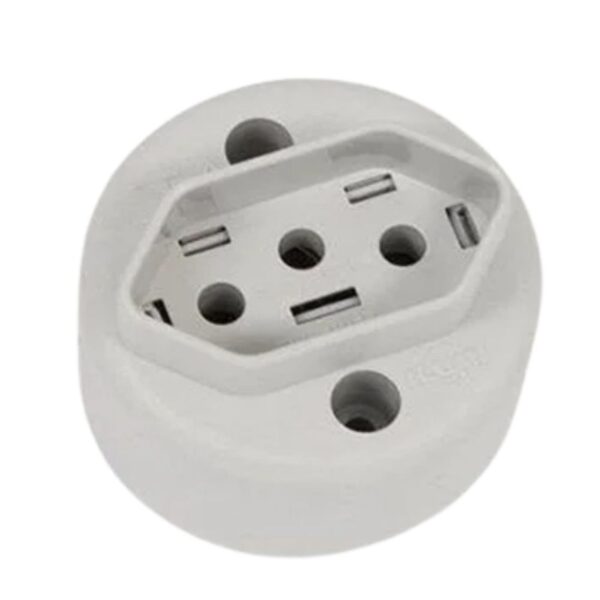 Conjunto Tomada 2P+T 10A Redondo Ilumi