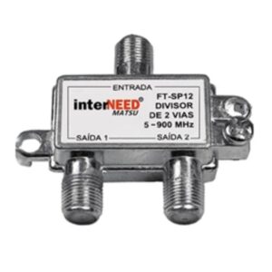 Divisor Coaxial 1:2 Copo de Metal 5A 900MHZ Interneed