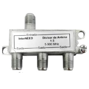 Divisor Coaxial 1:3 Copo de Metal 5A 900MHZ Interneed