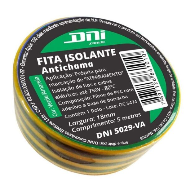 Fita Isolante Colar 18mm 5 Metros DNI