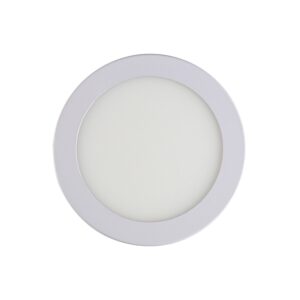 Painel LED de Embutir Slim Redondo Luz Amarela Bivolt Bronzearte