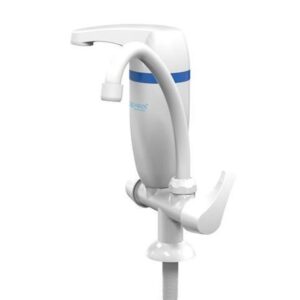 Torneira Filtro de Mesa Bica Móvel Premium Branco/Cromado Acquabios