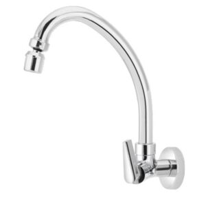 Torneira para Cozinha Parede 1/4V Bica Média Cromado Clock 3159