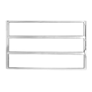 Janela Basculante 3 Folhas Vidro Boreal Alumínio Brilhante Lux