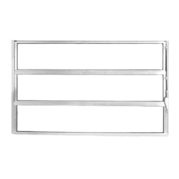 Janela Basculante 3 Folhas Vidro Boreal Alumínio Brilhante Lux