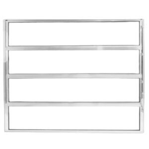 Janela Basculante 4 Folhas Vidro Boreal Alumínio Brilhante Lux