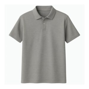 Camiseta Polo Piquet/Algodão Cinza Tockformes