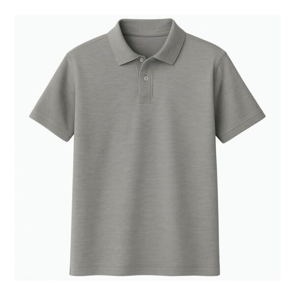 Camiseta Polo Piquet/Algodão Cinza Tockformes