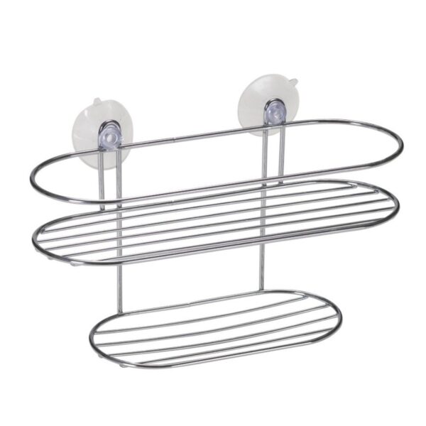 Porta Shampoo Duplo para Banheiro 26,7cm Double Fix Cromado