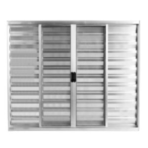 Veneziana 6 Folhas sem Grade Alumínio Brilhante Lux