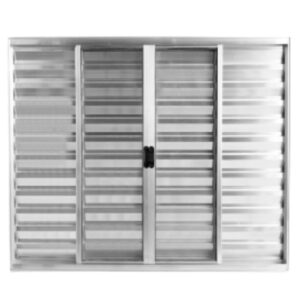 Veneziana 6 Folhas com Grade Alumínio Brilhante Lux