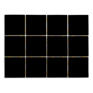 Revestimento Extra Telado Black Bold Brilhante Preto 10X10cm 1,95m2